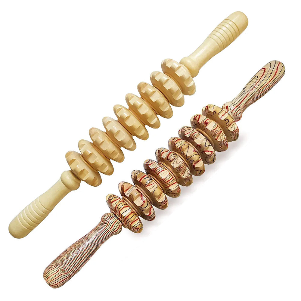 9-Rollen Holz-Massagegerät