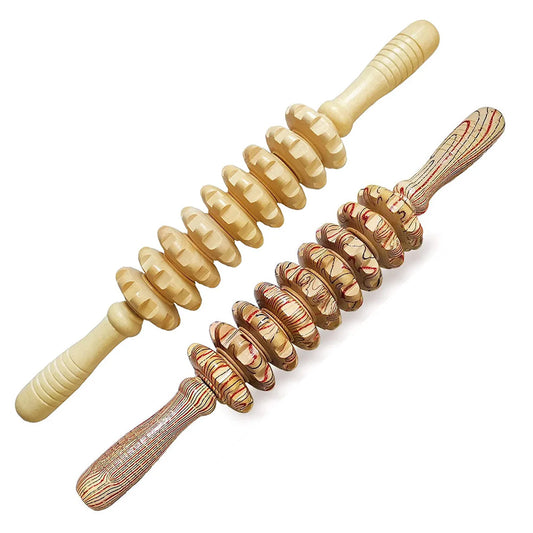 9-Rollen Holz-Massagegerät
