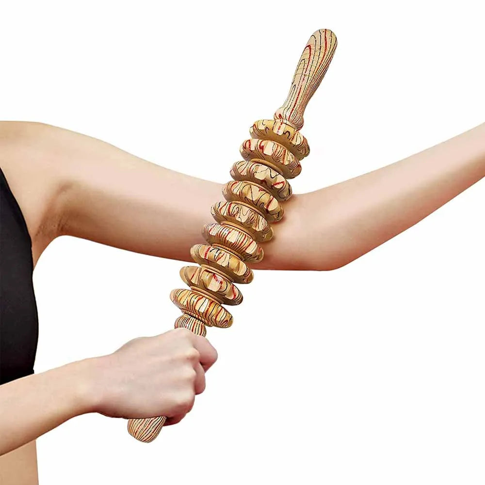 9-Rollen Holz-Massagegerät