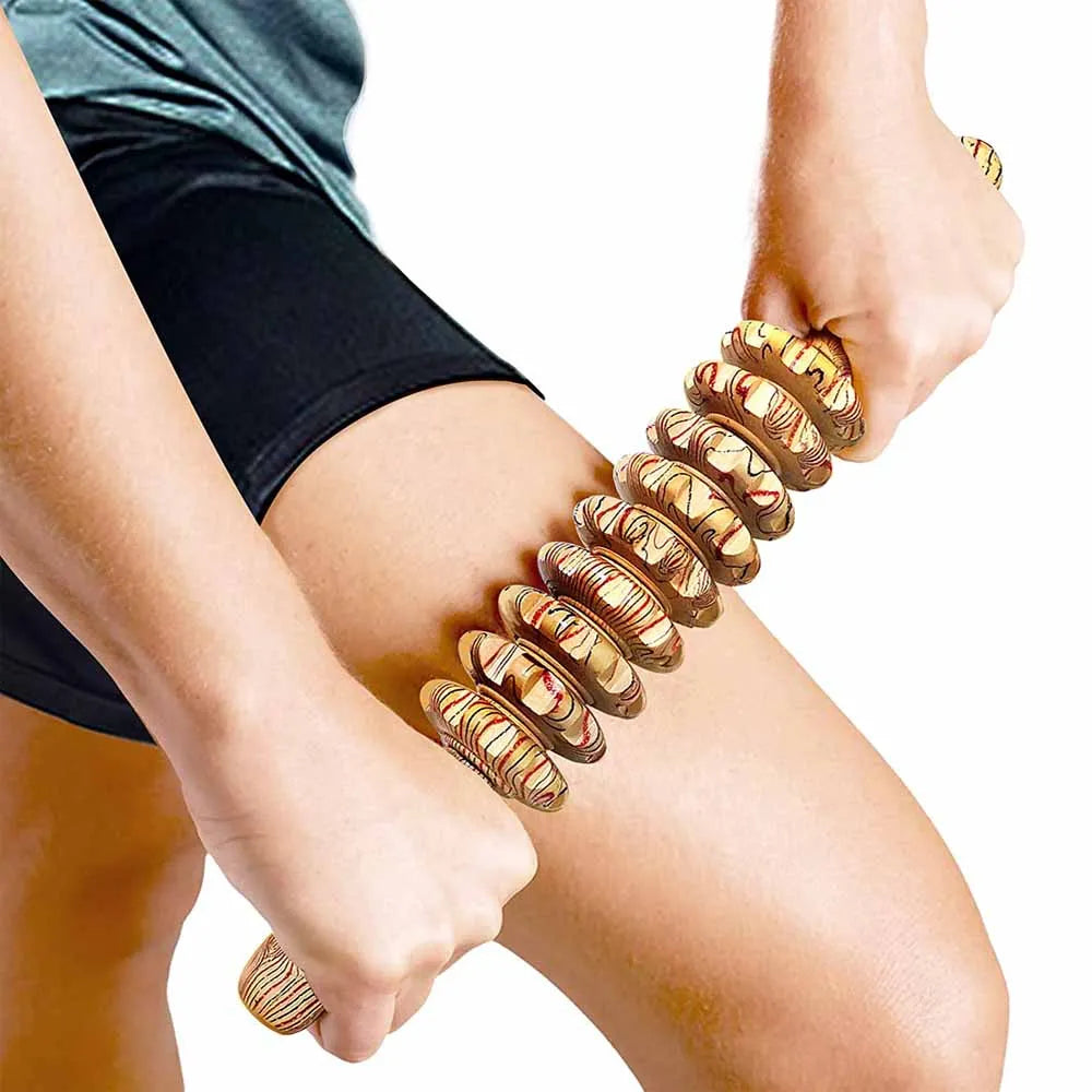9-Rollen Holz-Massagegerät