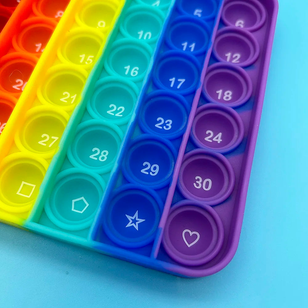 2-in-1 Pop Fidget Buchstaben & Zahlen Lernspielzeug