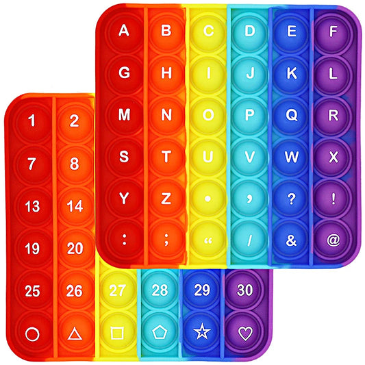 2-in-1 Pop Fidget Buchstaben & Zahlen Lernspielzeug